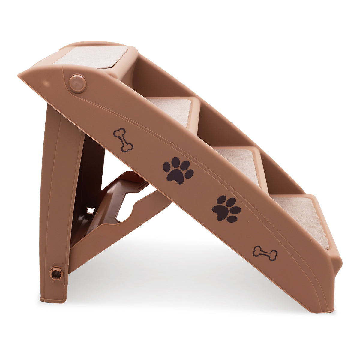 Furtastic 50cm Foldable Step Ladder Stairs - Brown Petsby | Pet Essentials