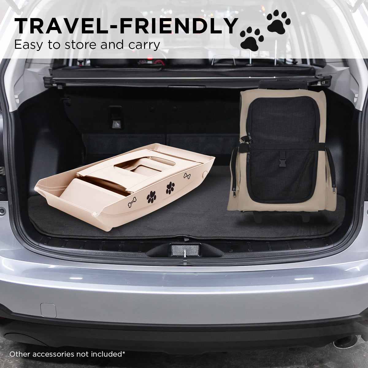 Furtastic 50cm Foldable Step Ladder Stairs Petsby | Pet Essentials