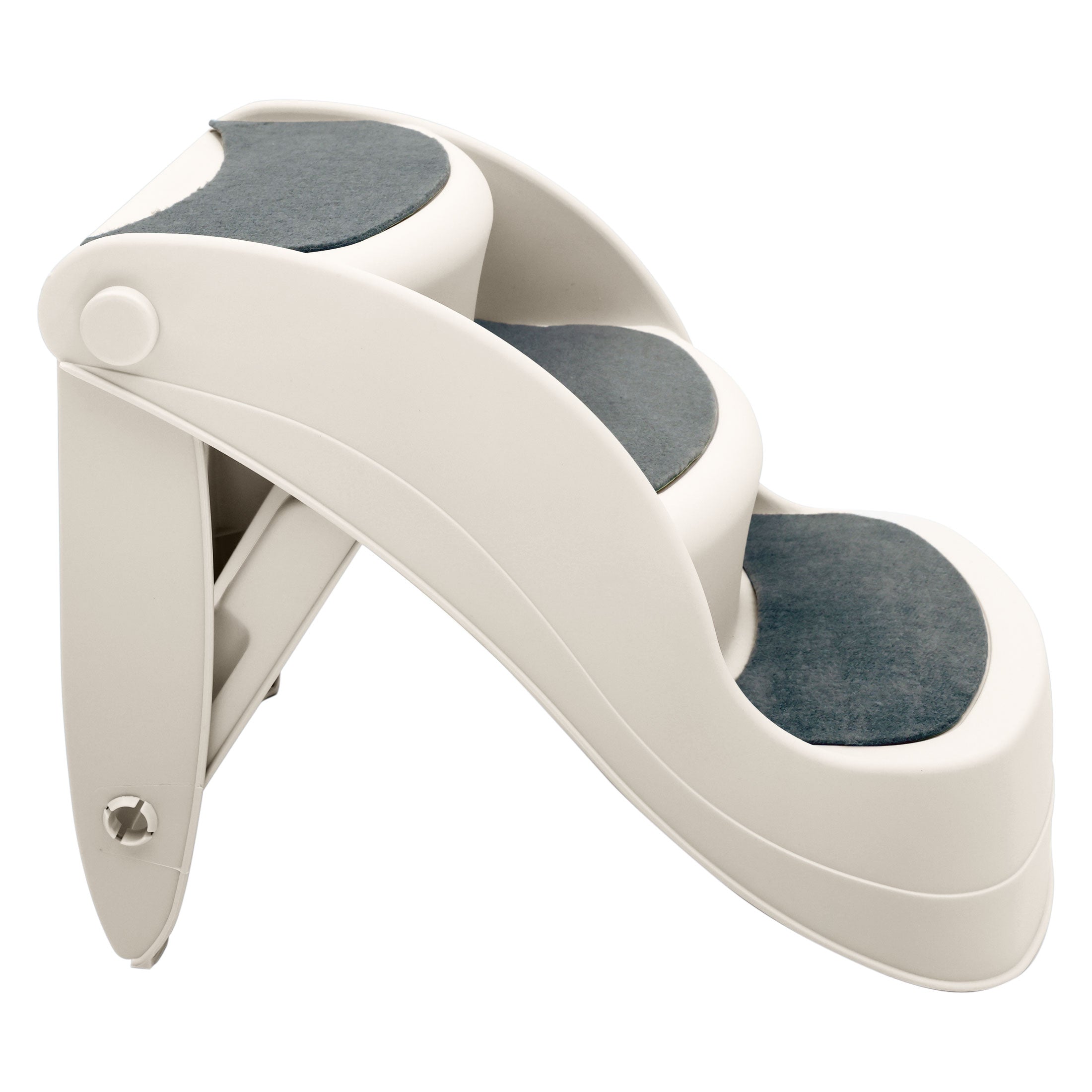 Furtastic 38cm Foldable Pet Stairs Ramp - White Petsby | Pet Essentials