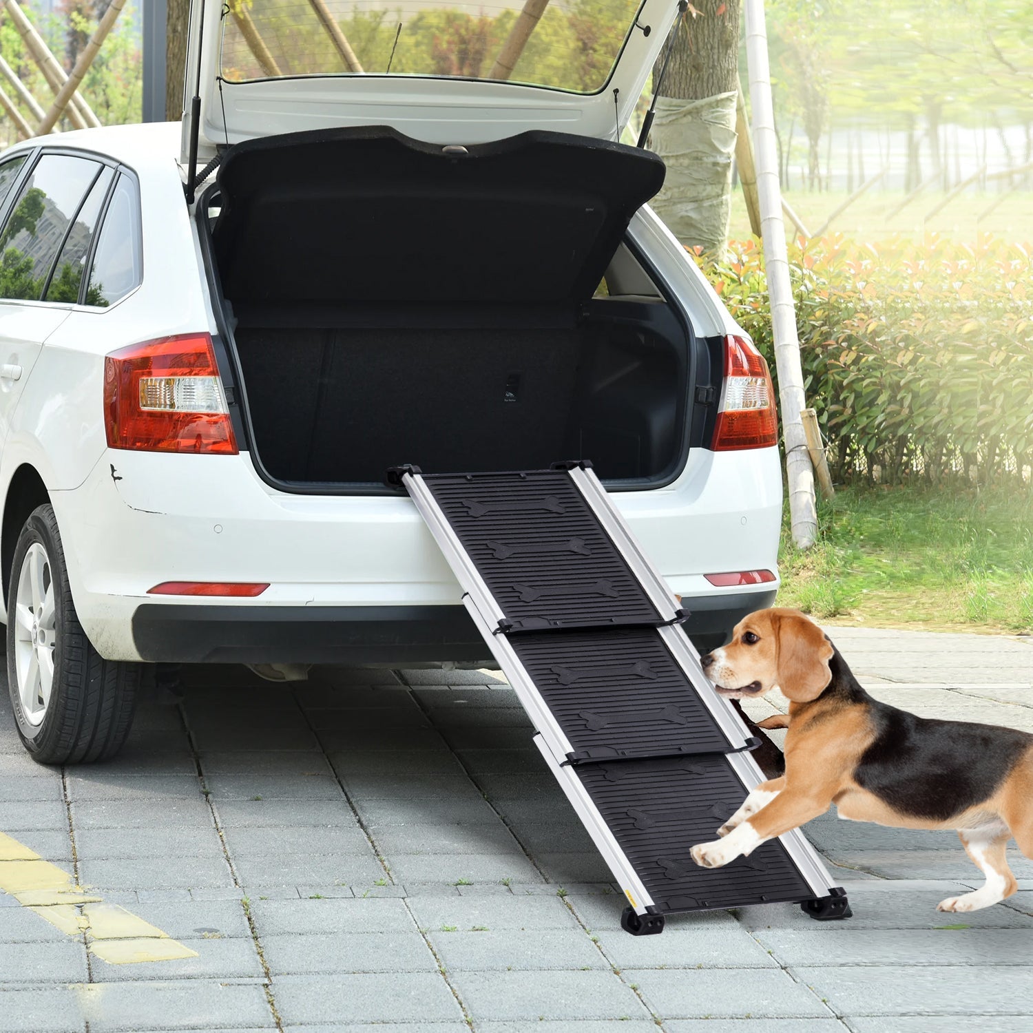 Furtastic Heavy-Duty Aluminium Telescopic Pet Ramp Petsby | Pet Essentials