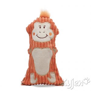 OUTWARD HOUND Bottle Buddy Squeaker Dog Toy - Monkey, Pig, Lion - Monkey