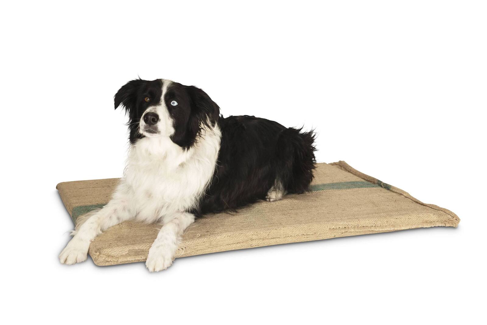 YES4PETS Large Hessian Pet Dog Puppy Bed Mat Pad House Kennel Cushion With Foam 100 x 69 cm