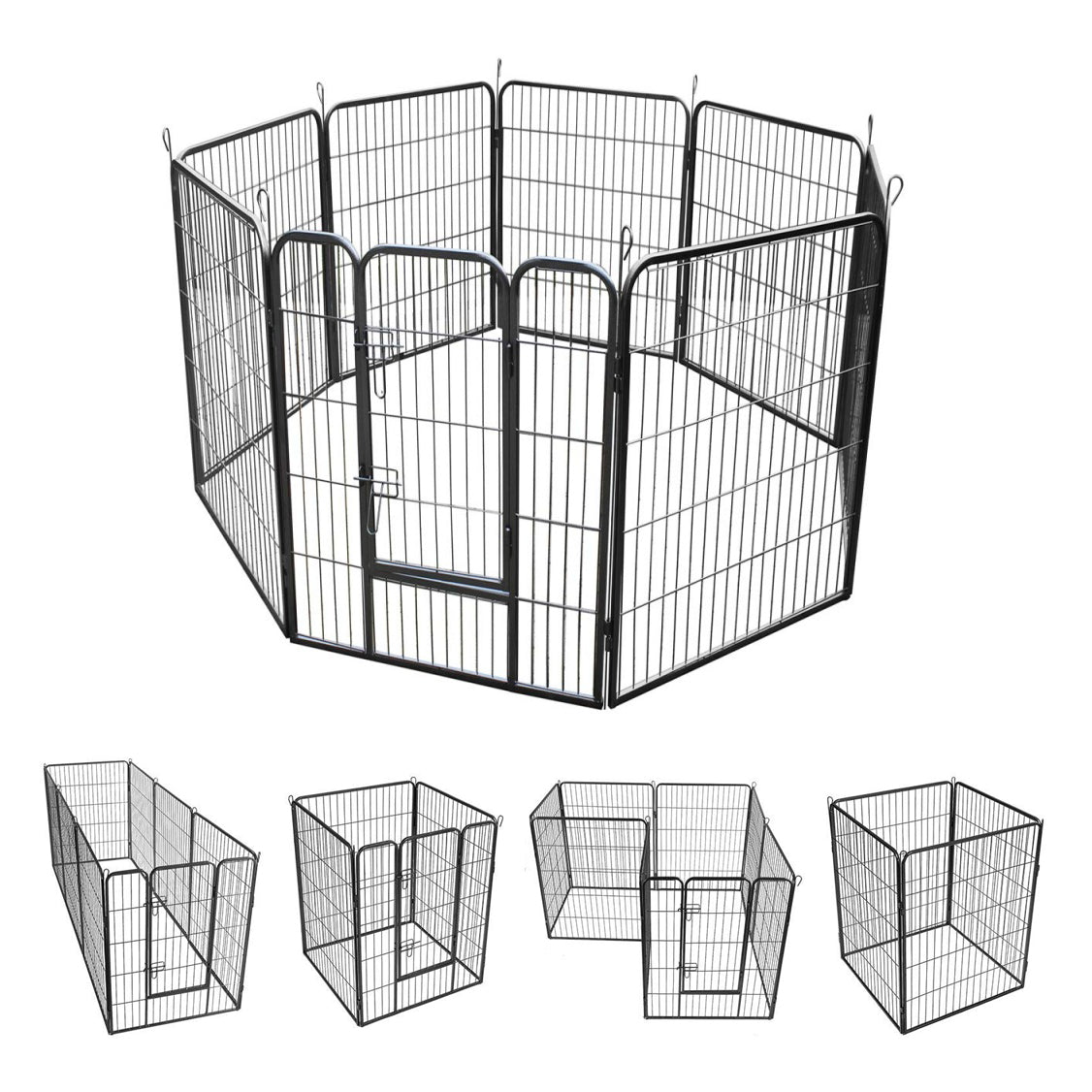 Pet Playpen 48" 8 Panel Dog Puppy Enclosure Cage Fence Petsby | Pet Essentials