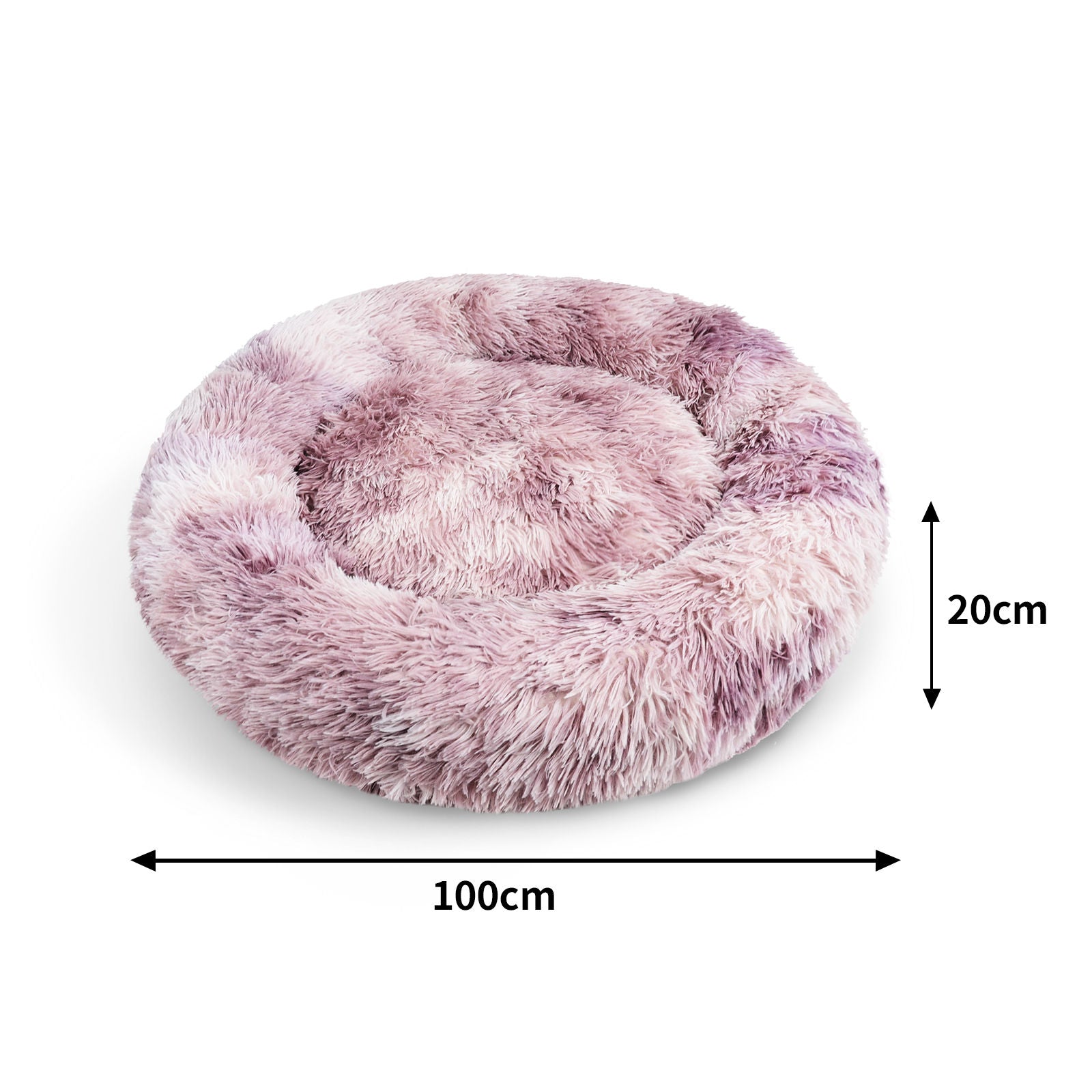 Pawfriends Cat Dog Pet Round Calming Bed Warm Soft Plush