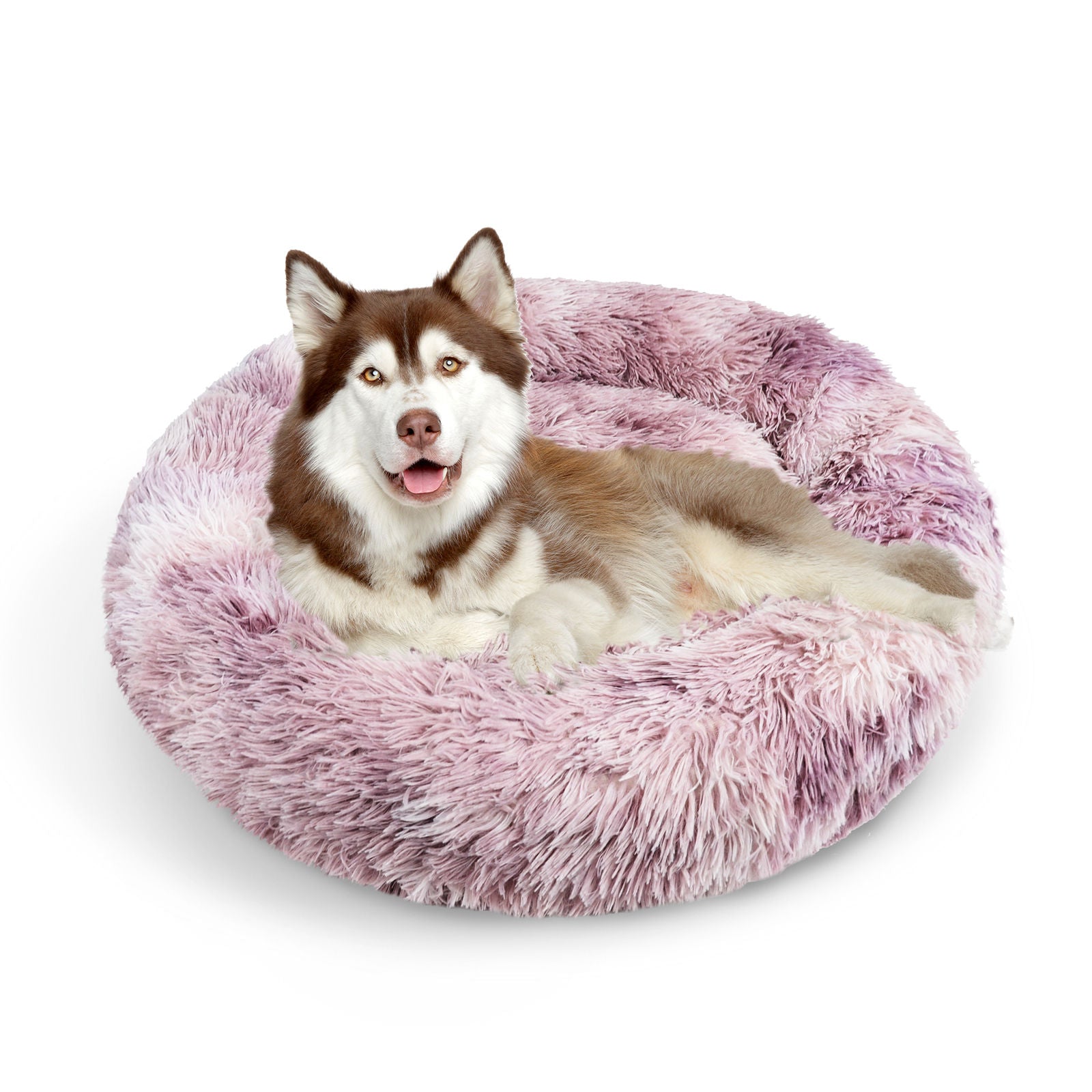 Pawfriends Cat Dog Pet Round Calming Bed Warm Soft Plush