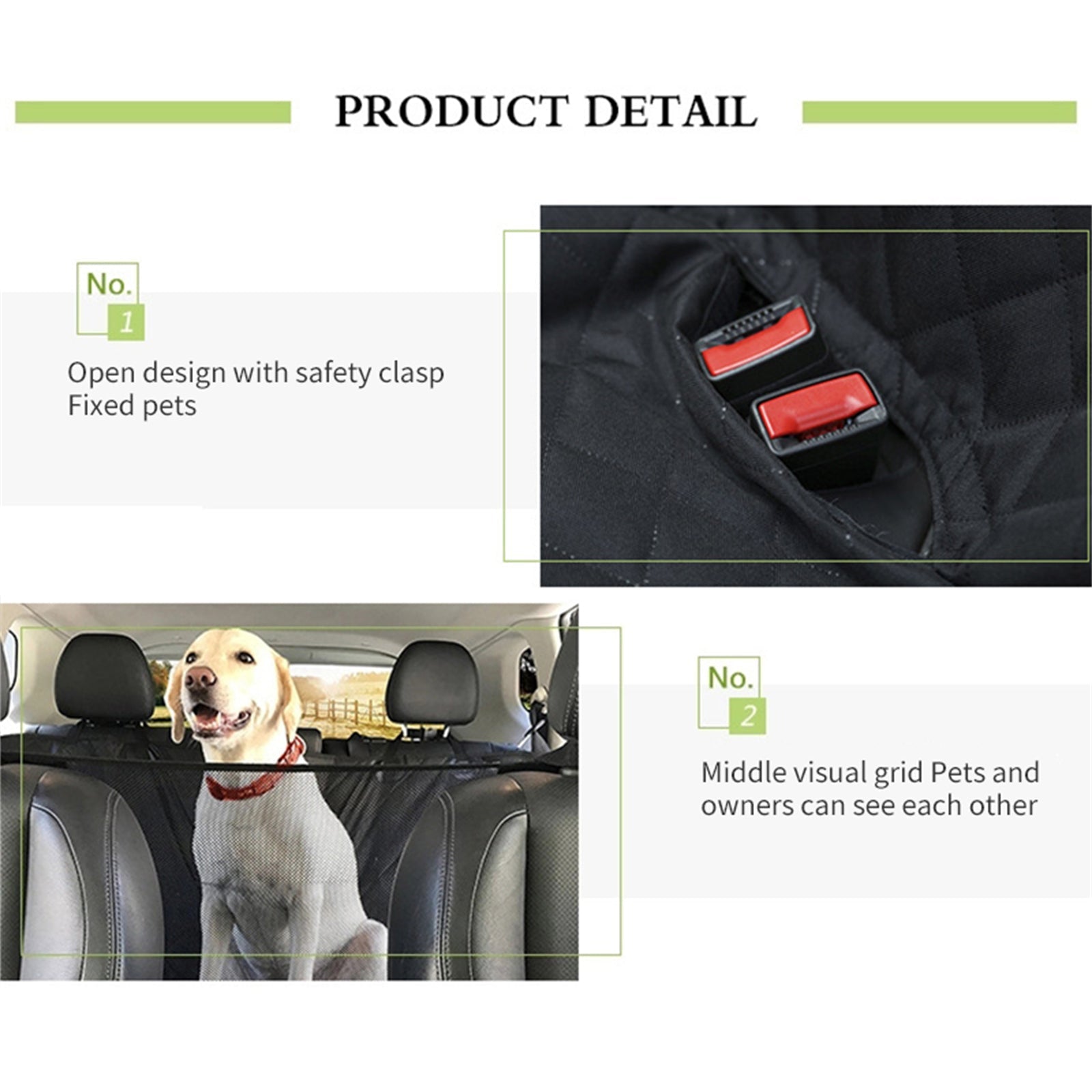 Pet Seat Cover for Dogs Car Back Seat Anti Dirty Waterproof Pet Hammock Mat