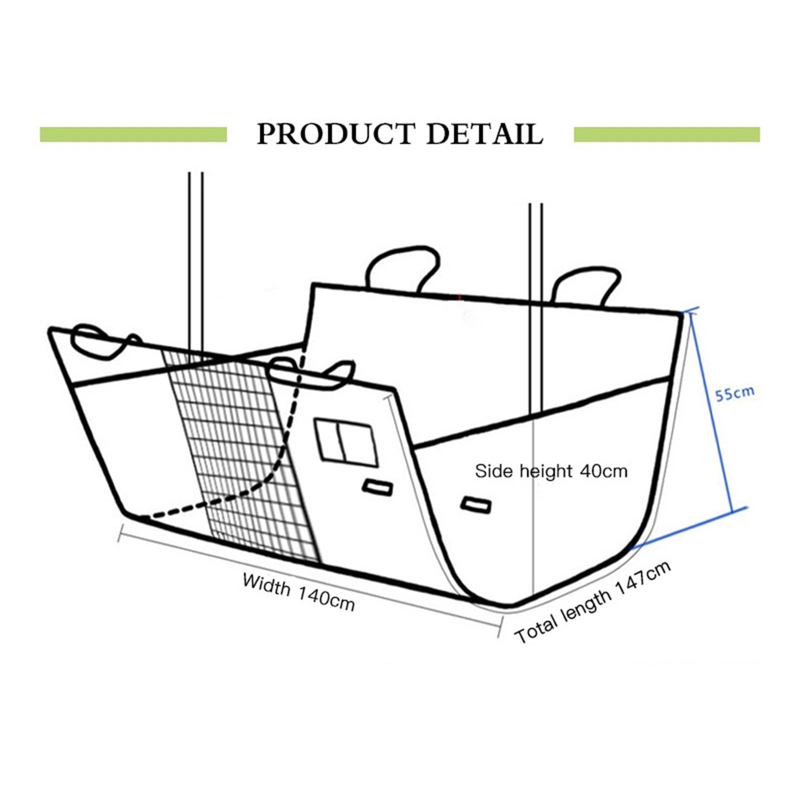 Pet Seat Cover for Dogs Car Back Seat Anti Dirty Waterproof Pet Hammock Mat