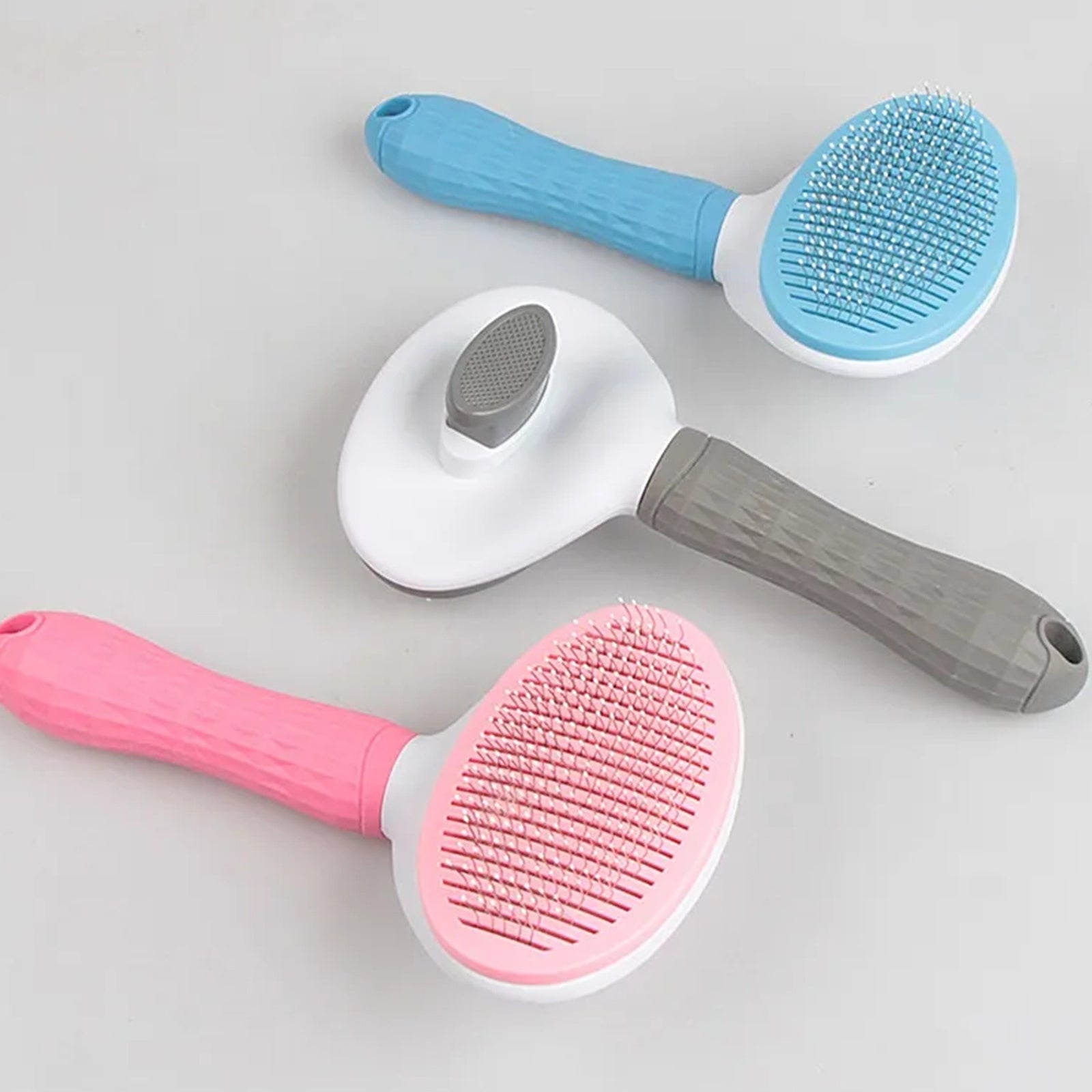 Pawfriends Pet Dog Cat Comb Brush Remove Floating Hair Hairdressing Self-Cleaning Comb