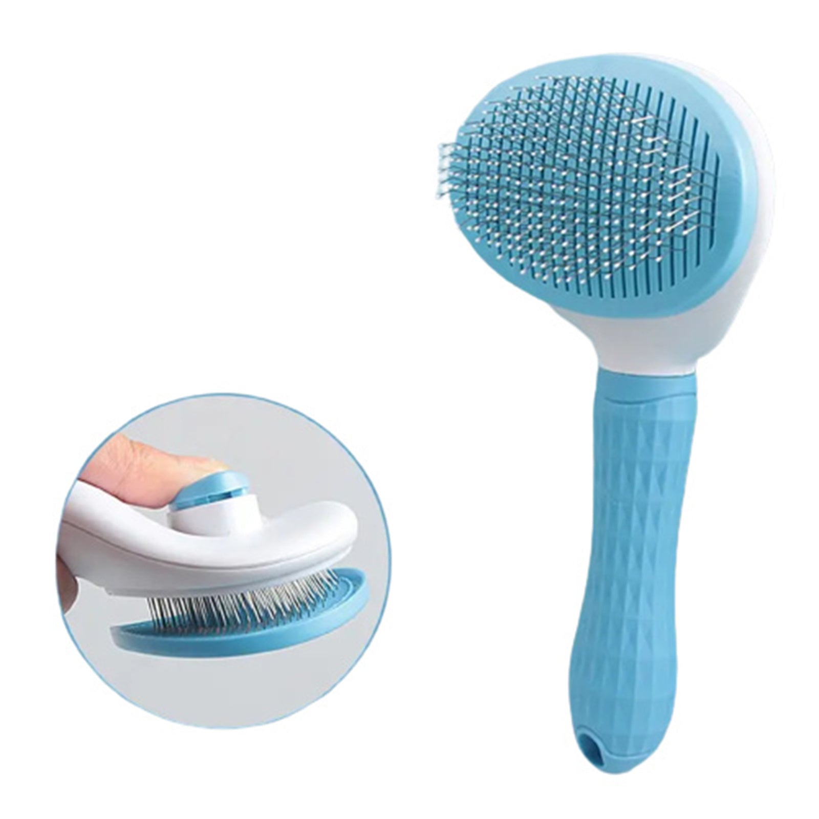 Pawfriends Pet Dog Cat Comb Brush Remove Floating Hair Hairdressing Self-Cleaning Comb