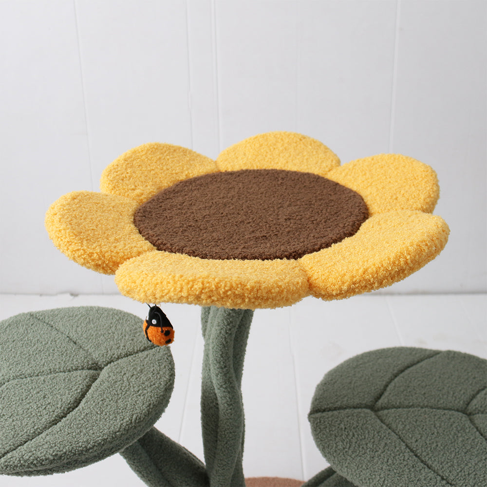 CMISSTREE 3-Level Sunflower Cat Tree Petsby | Pet Essentials