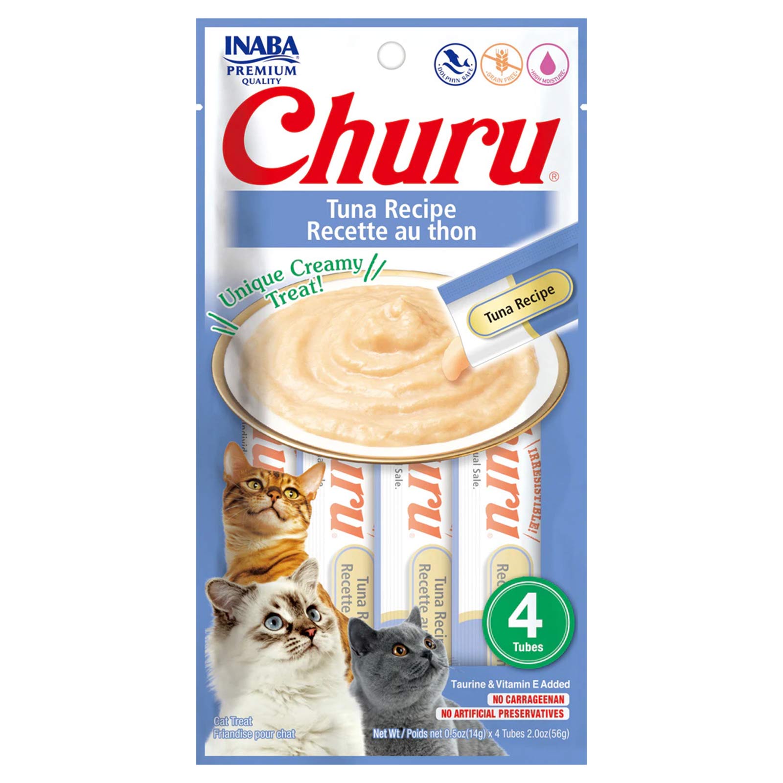 Inaba Churu Puree CAT Treats - Tuna (4 Tubes) 56g