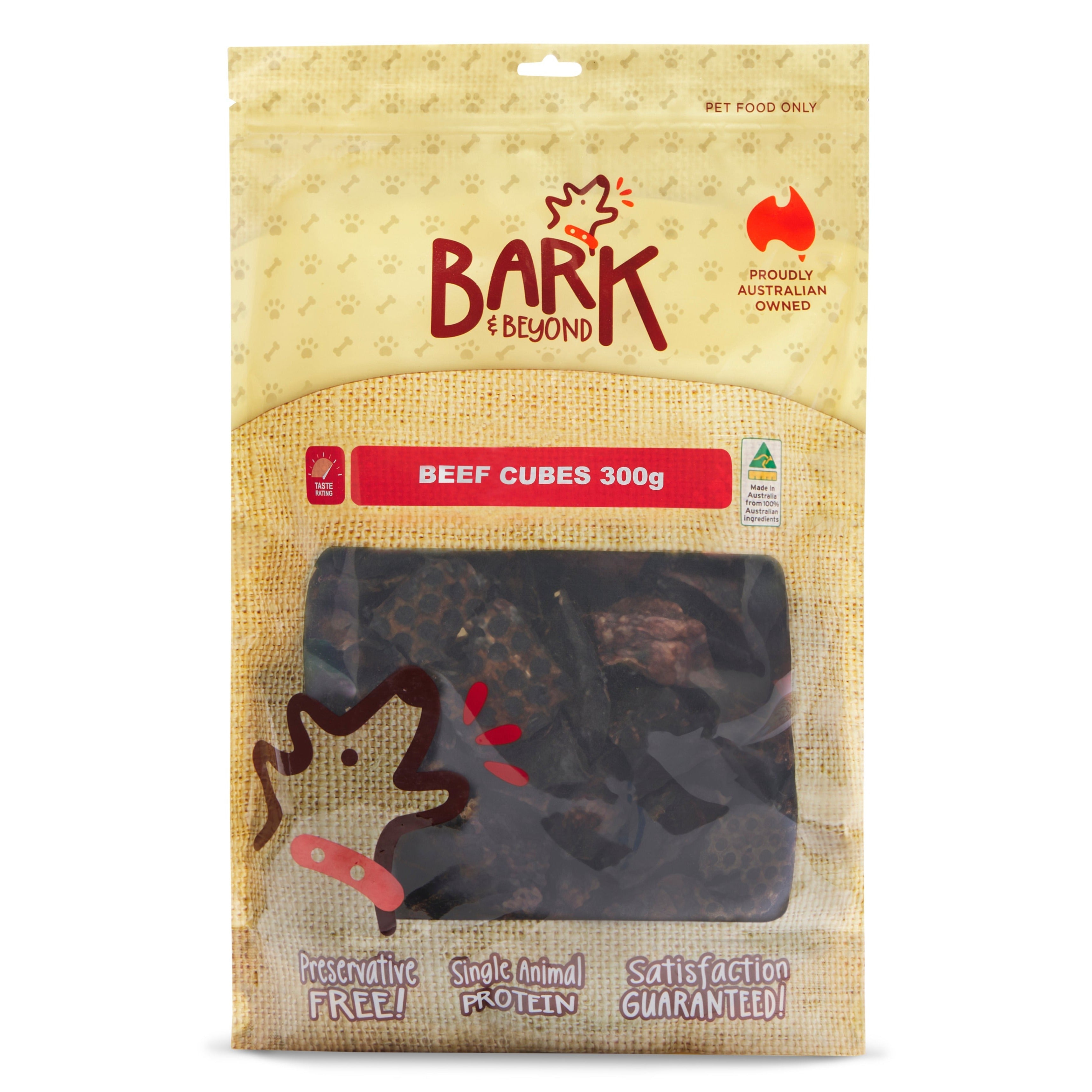 Bark & Beyond Beef Cube Dog Treats (80g)