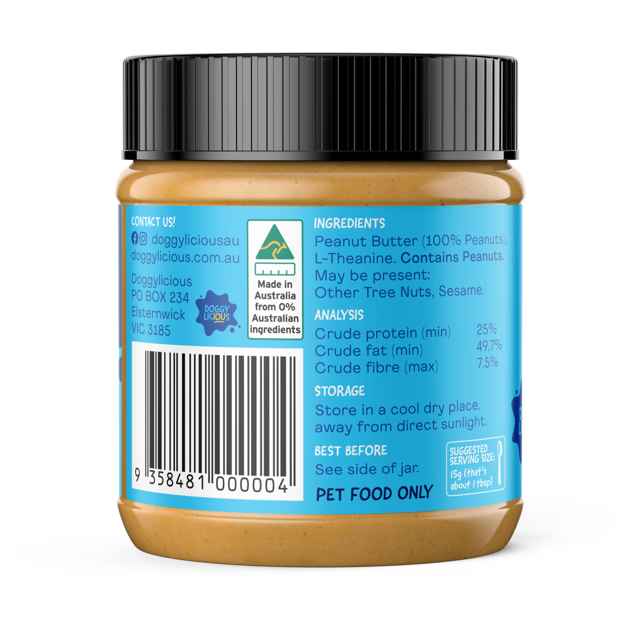 Doggylicious Doggy Peanut Butter - Calming (250g)