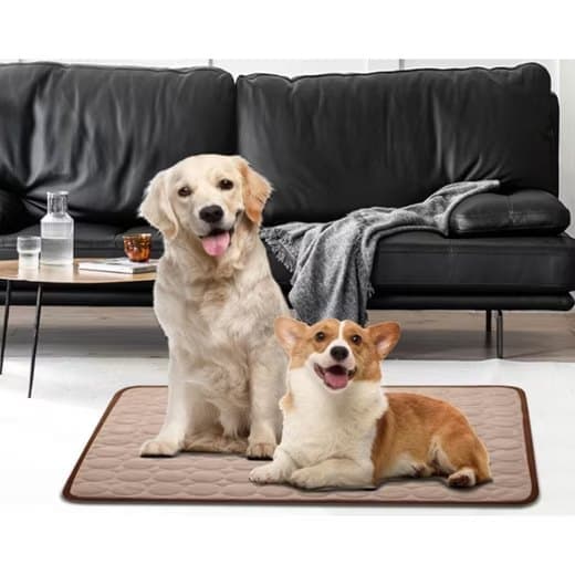 50×40cm Cooling Mat for Dogs and Cats, Breathable, Light Brown, with Multiple Colors Available
