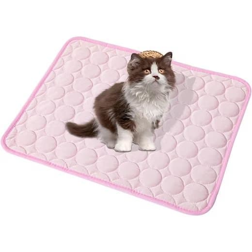 Cooling Mat for Dogs and Cats, 50x40cm, Pink, Breathable, Multiple Colors Available