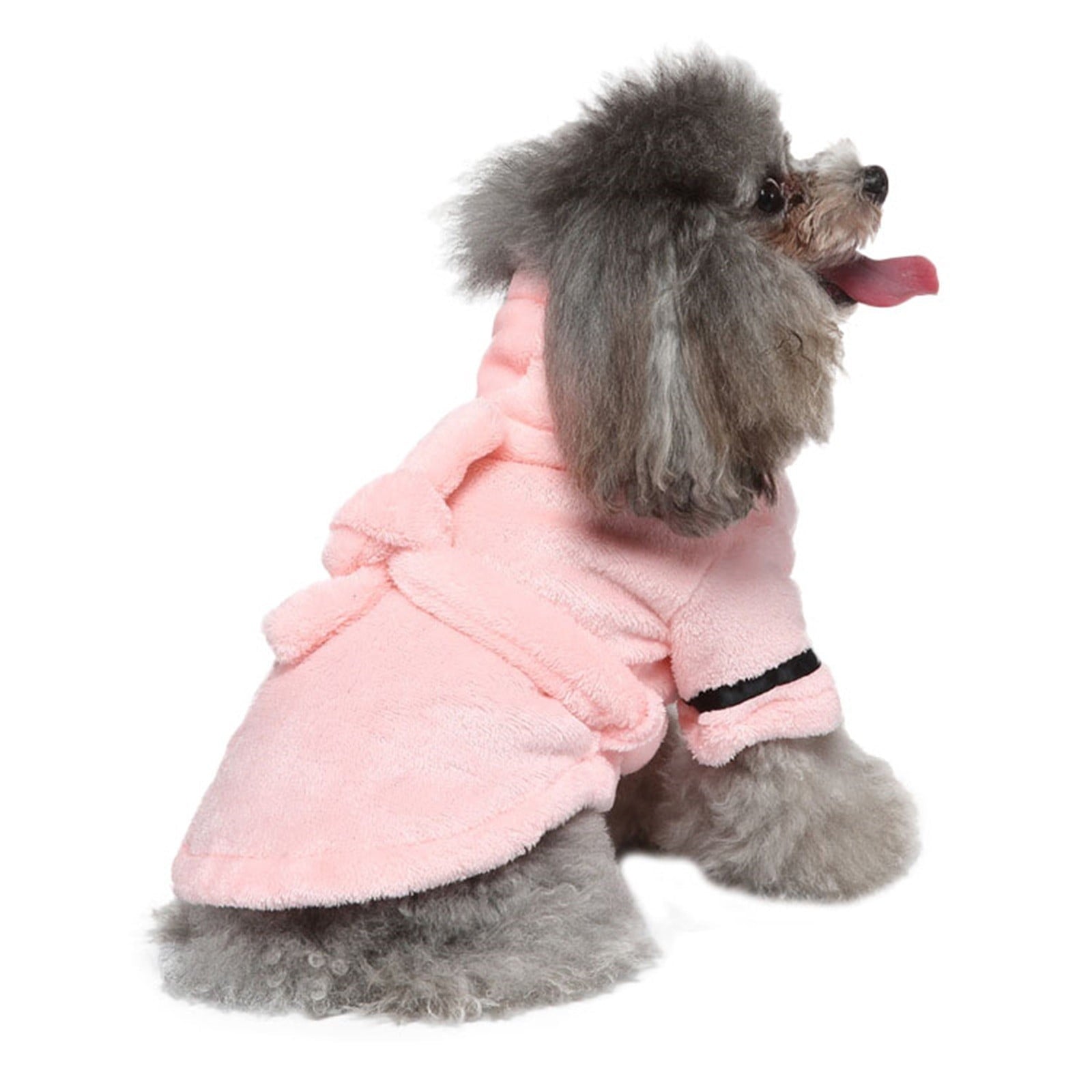 LGCASL Pet Bathrobes, Pajamas Clearance! Dog Cat Bathrobe Pet Clothes Hotel Bath Towel Pet Bathrobe Nightgown Pajamas (Army Green, L) M Pink