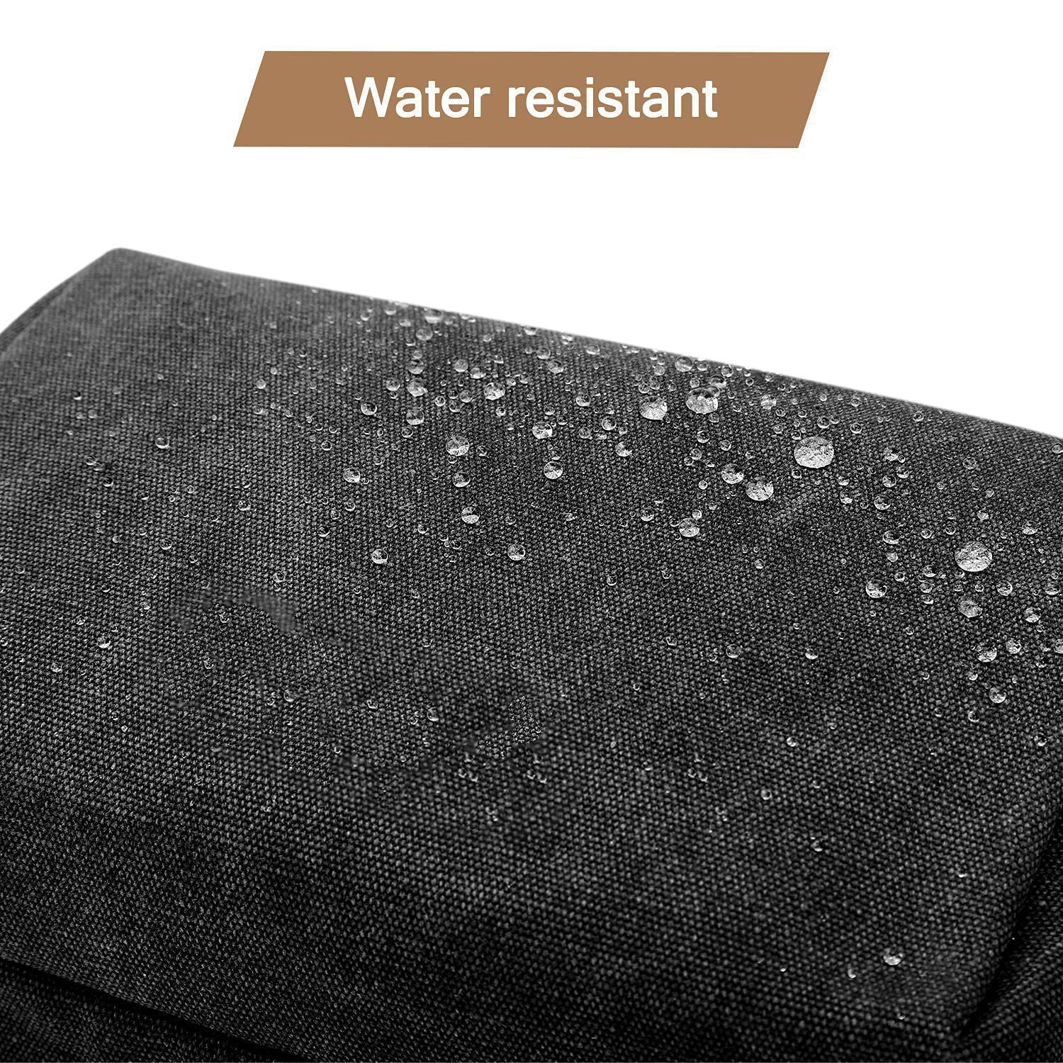 Toiletry Bag for Men, Canvas Travel Toiletry Organizer Dopp Kit Water-resistant Shaving Bag for Toiletries Accessories,black-Medium