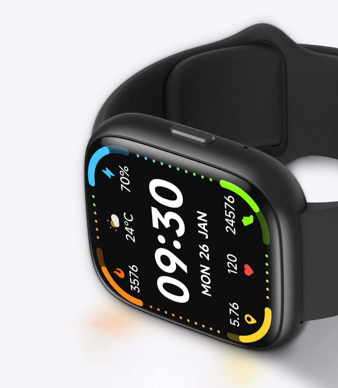 Blue Unisex Health Monitoring Smart Watch with Call Function