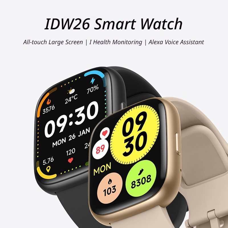 Blue Unisex Health Monitoring Smart Watch with Call Function