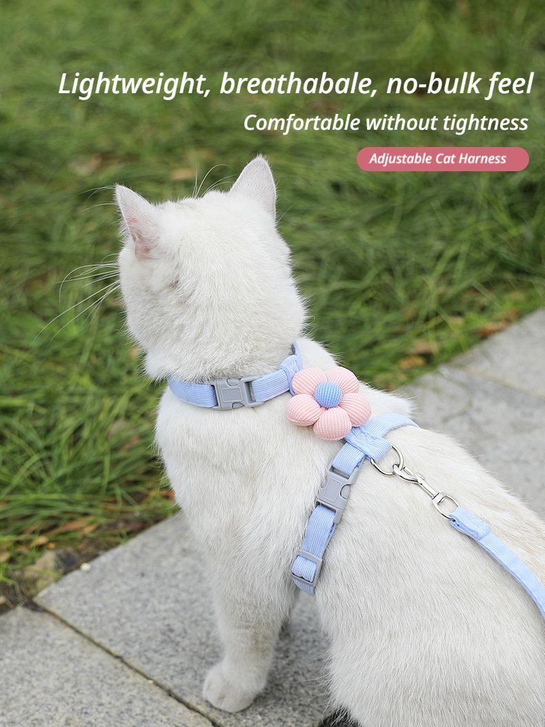 Pet Harness-pink+1.2m Leash+Size M