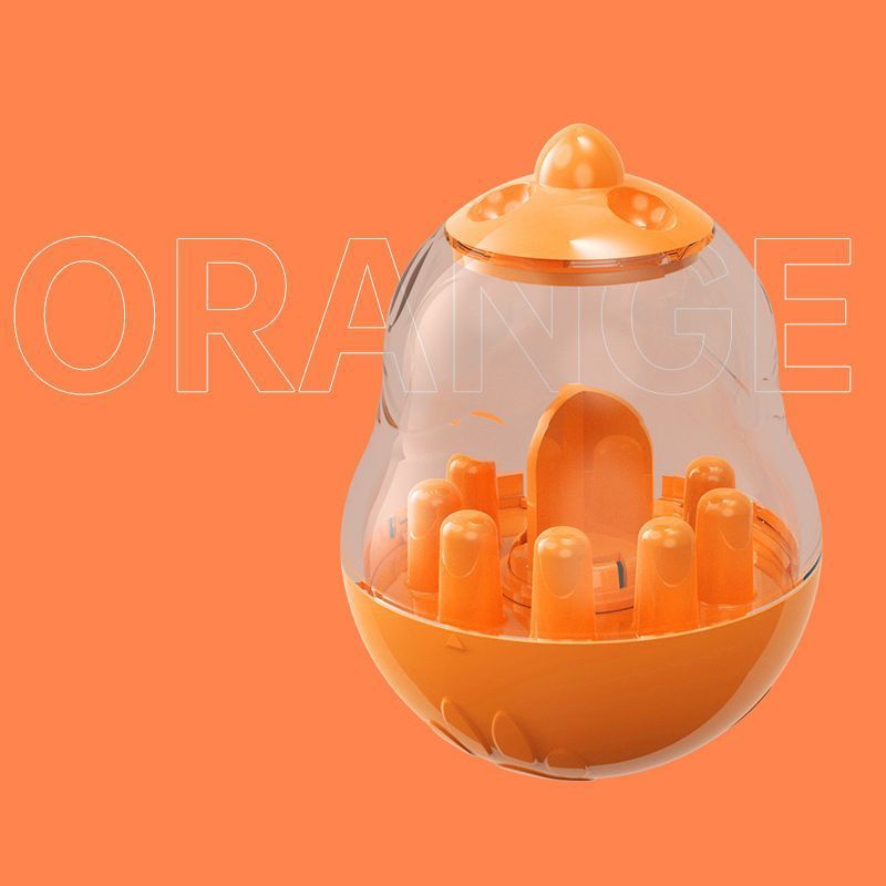 2Pcs  Pet Tumbler Feeder Puzzle Toy Pet Training Dispenser-sky blue
