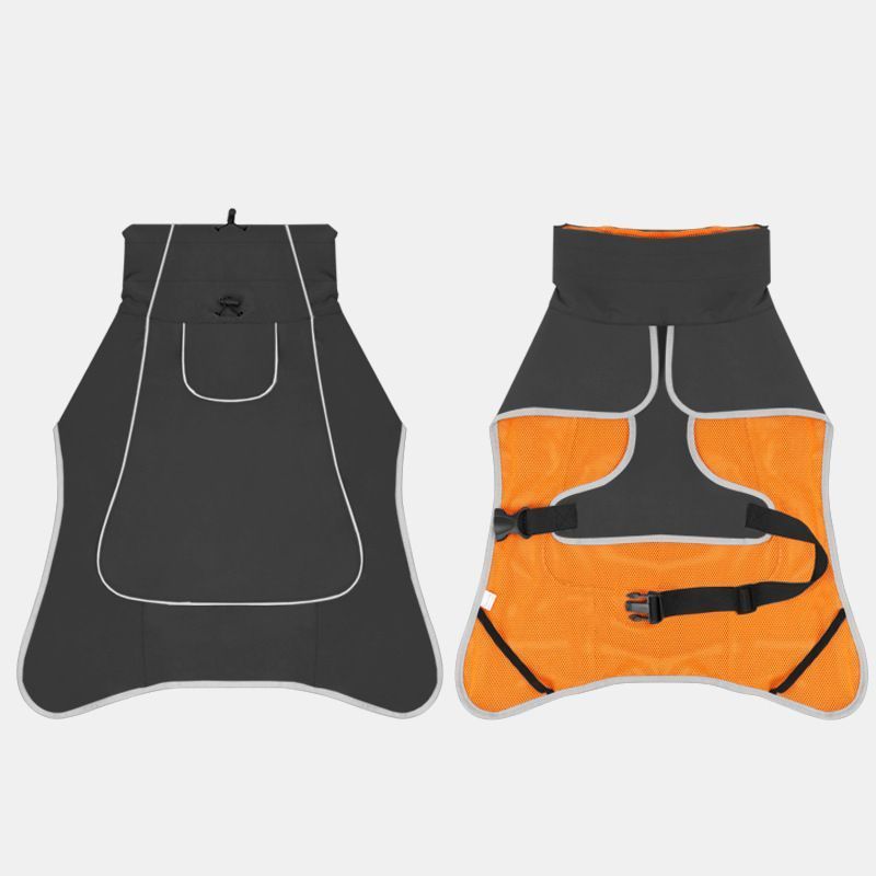 Windproof Rainproof Outdoor Pet Coat-black