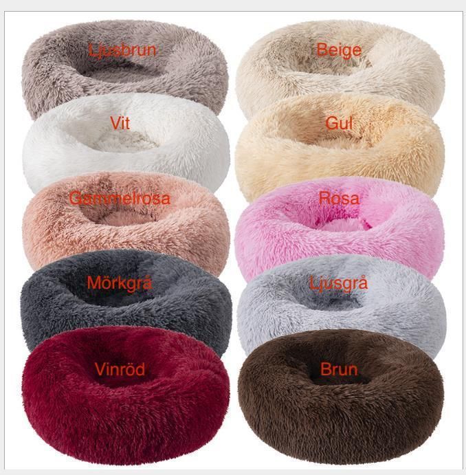 Fluffy Dog Bed Cat Bed 50cm, Light Grey