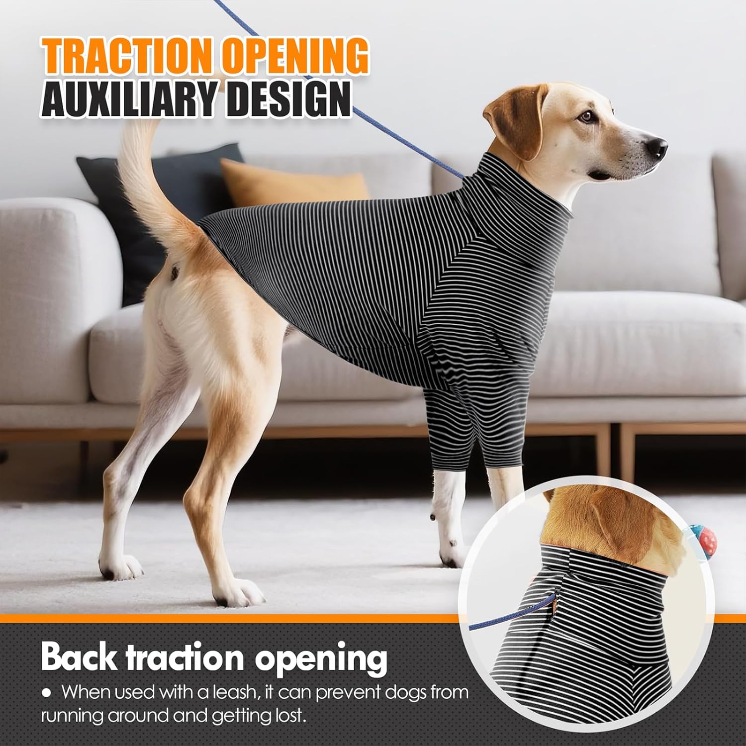 Recovery Suit for Dogs After Surgery Female Male Dog Onesie Neuter Spay Body Suit with Sleeve for Small Medium Large Dogs, Pet Pajama Clothes Anti Licking Surgical Wound Cone Alternative Black