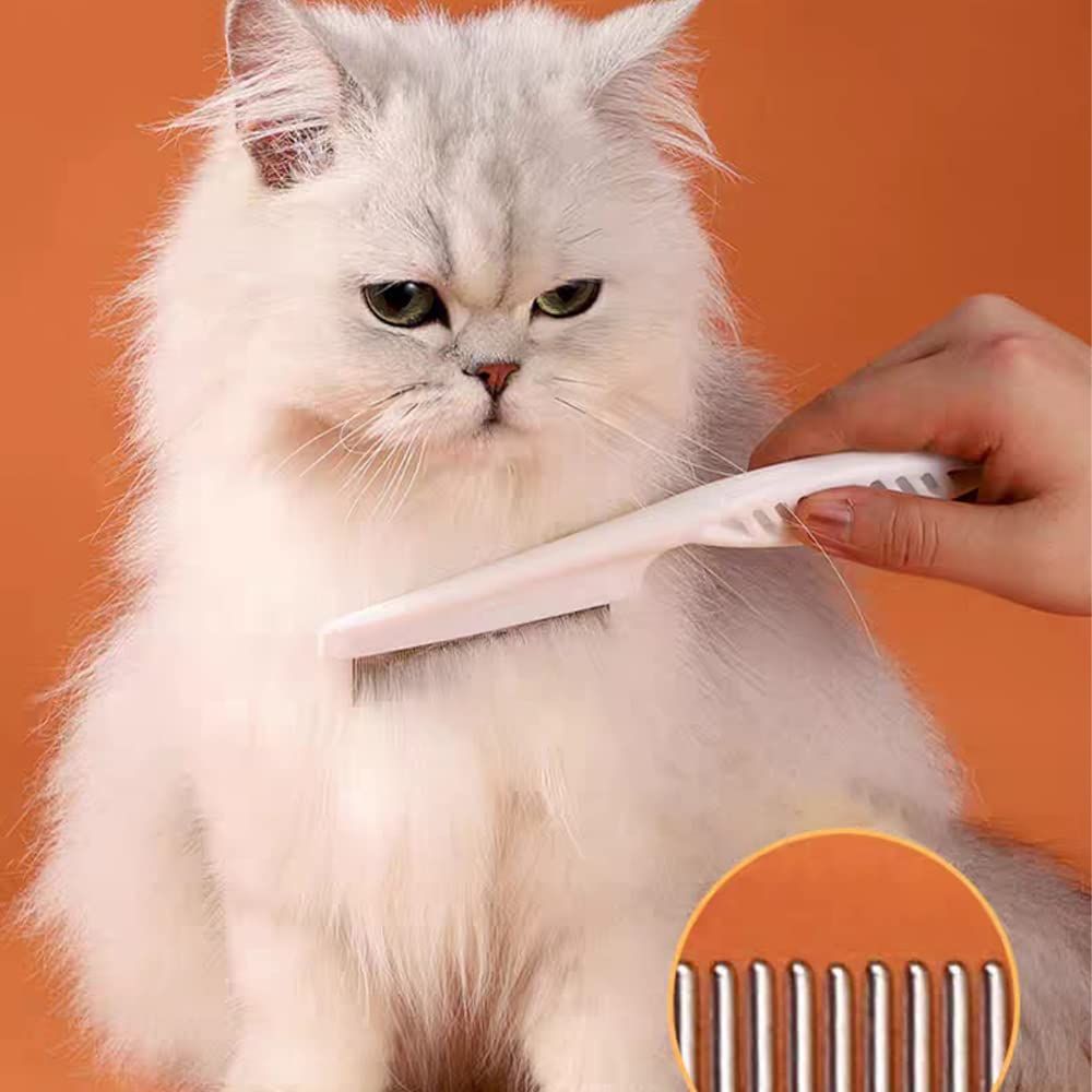 Multifunctional Pet Hair Comb, 2023 New Magic Pet Comb Dog Combs for Grooming, Stain Tear Removal Comb Stainless Steel Fine-Tooth Grooming Massage Comb for Dog Cat (1 Pair, Green)