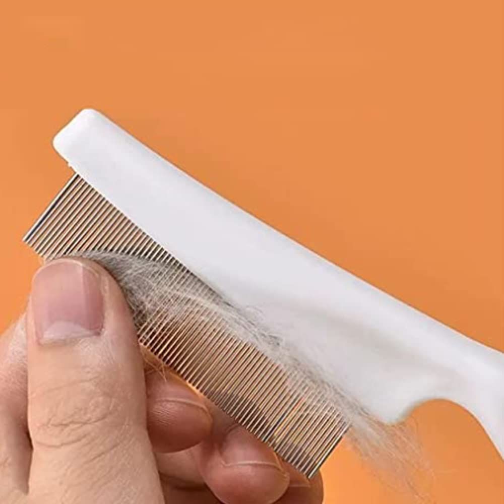 Multifunctional Pet Hair Comb, 2023 New Magic Pet Comb Dog Combs for Grooming, Stain Tear Removal Comb Stainless Steel Fine-Tooth Grooming Massage Comb for Dog Cat (1 Pair, Green)