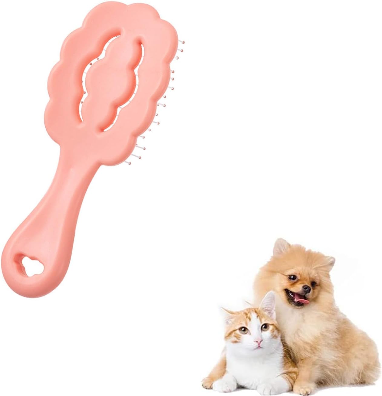 Cloud Shape Small Dog Grooming Brush - Perfect for Shih Tzus, Yorkies, and Maltipoos - Ideal Puppy Hair Brushes for Maltese and Small Breeds (Pink)