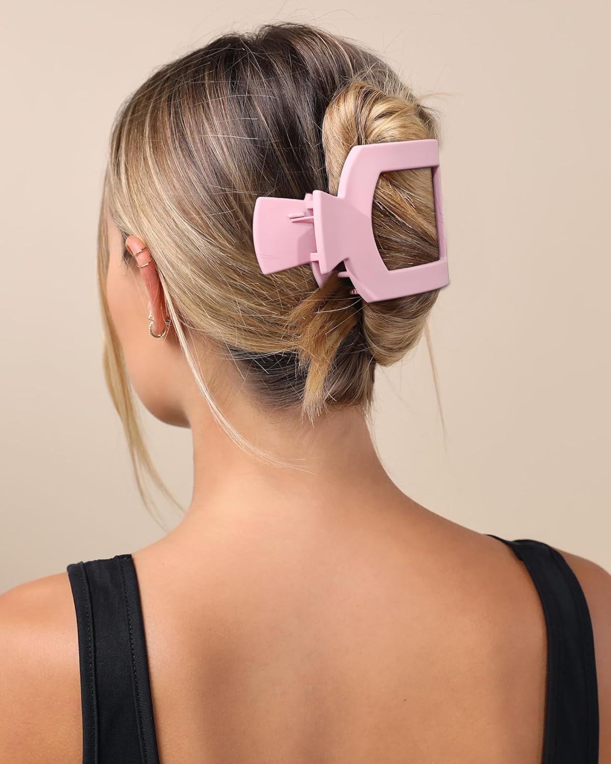 lat Hair Clips or Women Lay lat Claw Clip or Hair 4Pcs Large Square Hair Claw Clips