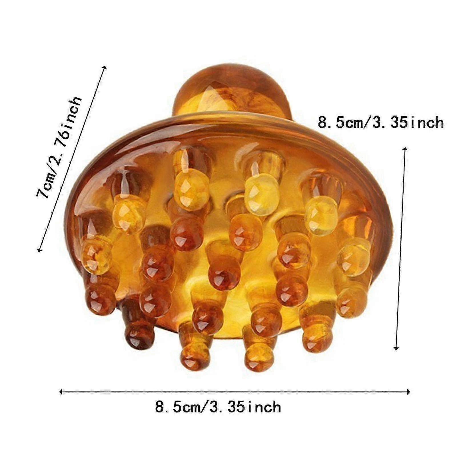 Manual Head Massage Comb Brush, Round Smooth Guasha Tool for Scalp & Travel Use