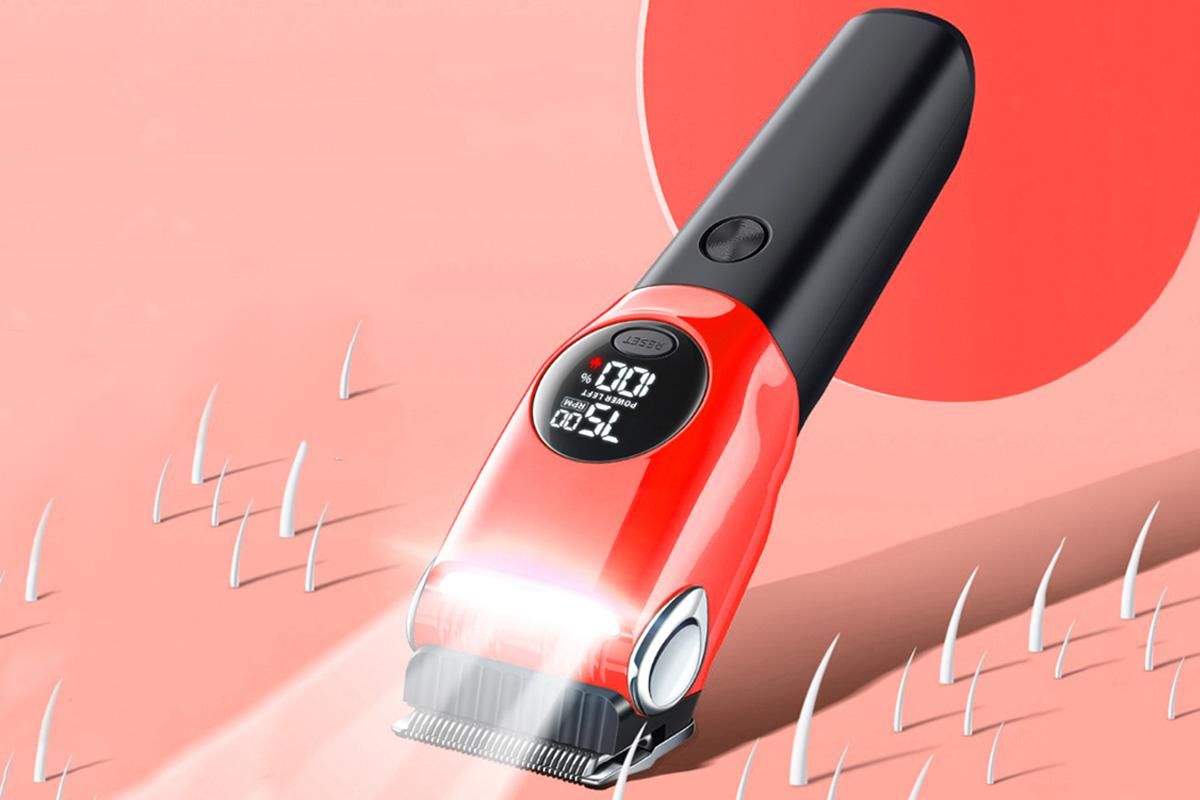 Dog Clipper Low Noise Dog Grooming Kit Rechargeable 3-Speed With LCD Display for Dogs Cats Pets