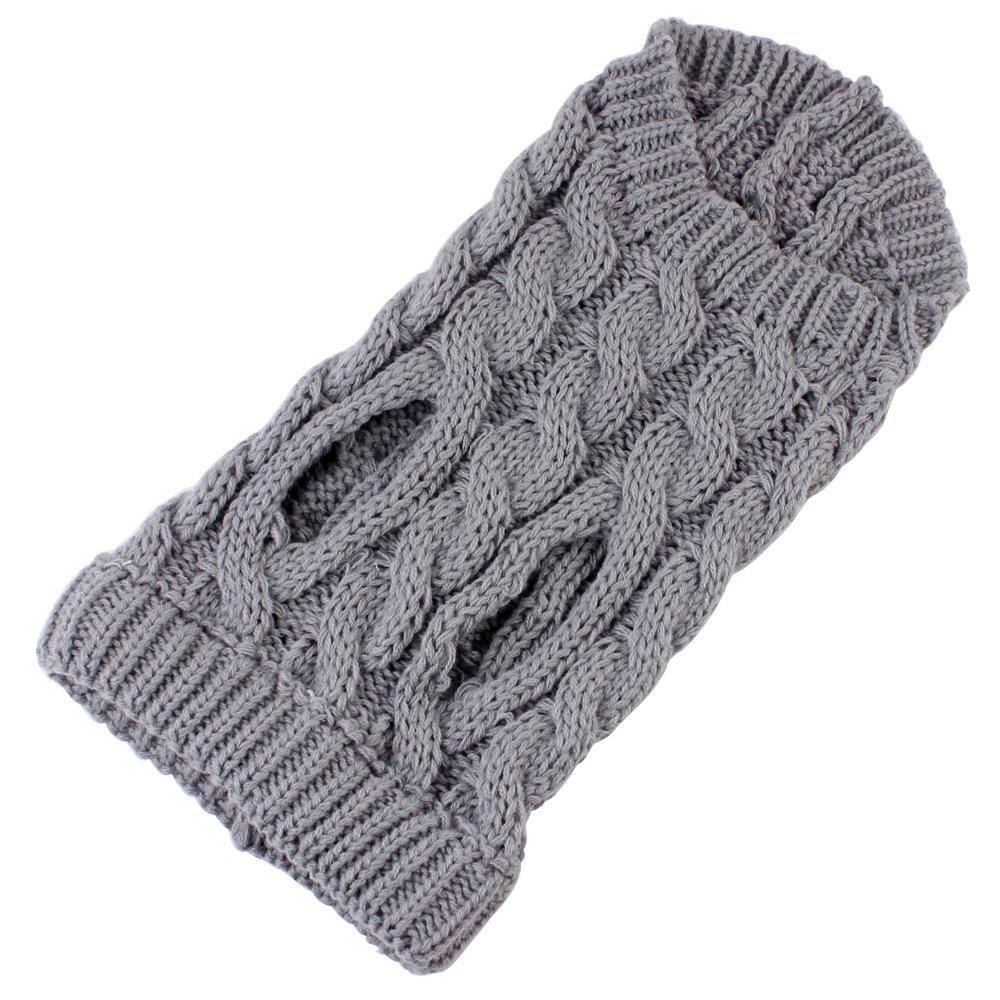Pet Dog Sweater Pet Turtleneck Knitting Sweater Winter Warmer Clothes Pet Pullover Knitwear - Pink
