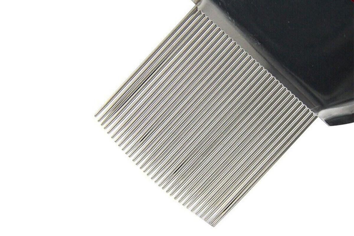Stainless Steel Pet Flea Comb Fine Tooth Grooming Tool for Dogs Cats - Blue