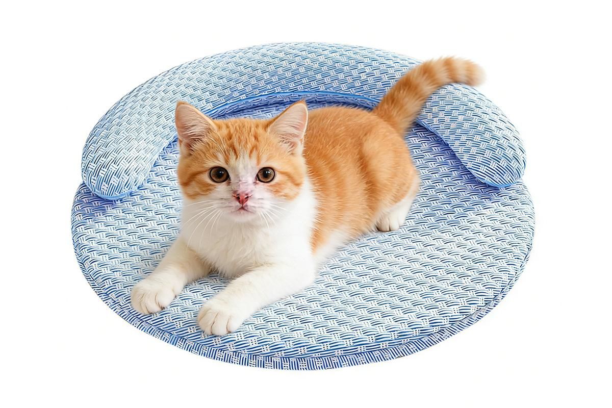 Washable Cooling Pet Bed with Removable Cover for Dogs & Cats - Dark Gray - S