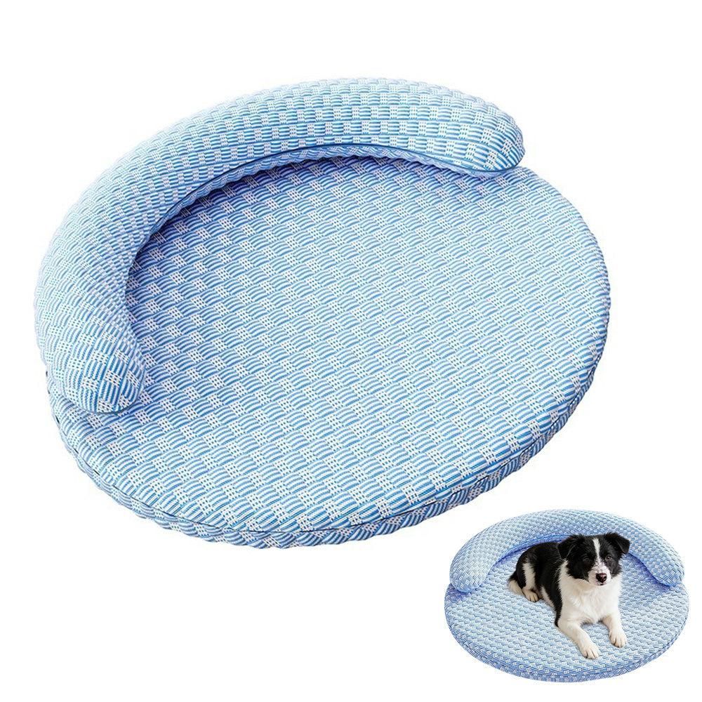 Washable Cooling Pet Bed with Removable Cover for Dogs & Cats - Dark Gray - M