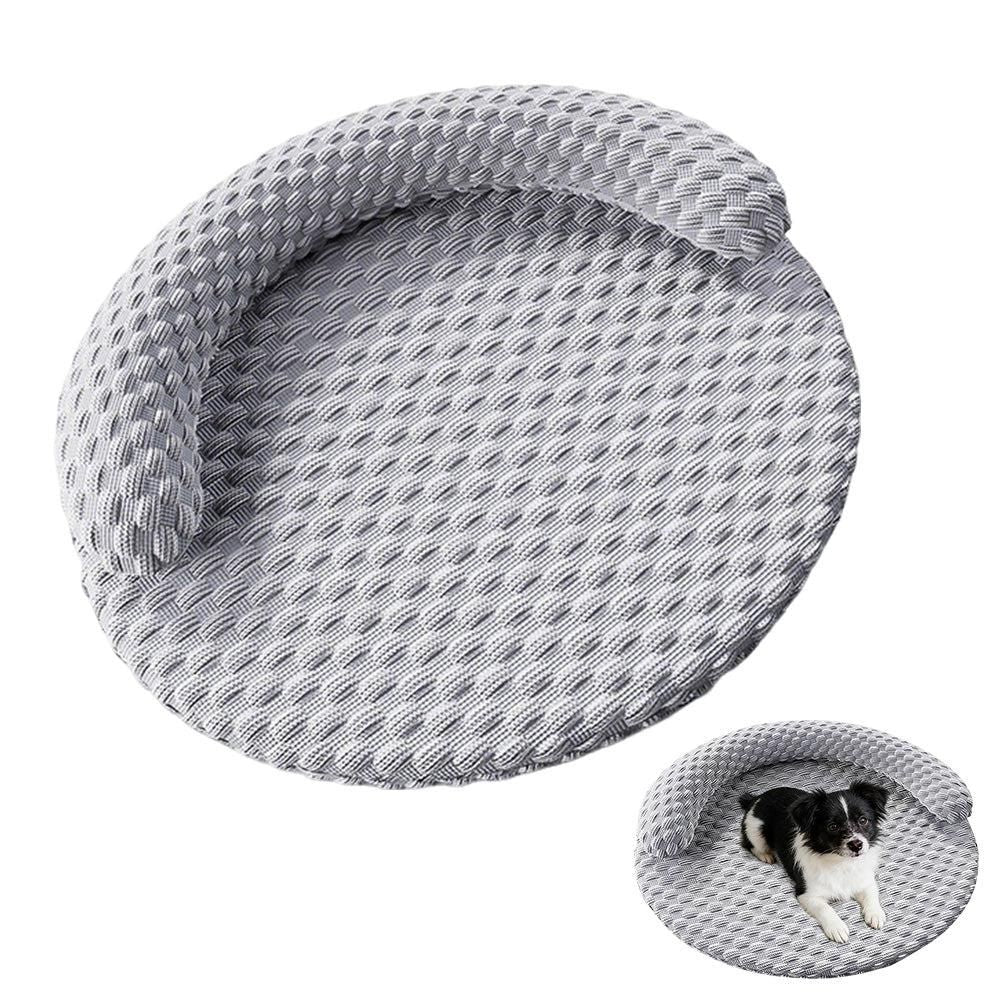 Washable Cooling Pet Bed with Removable Cover for Dogs & Cats - Dark Gray - L