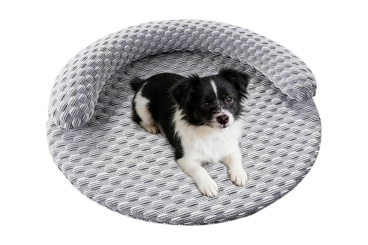 Washable Cooling Pet Bed with Removable Cover for Dogs & Cats - Dark Gray - L