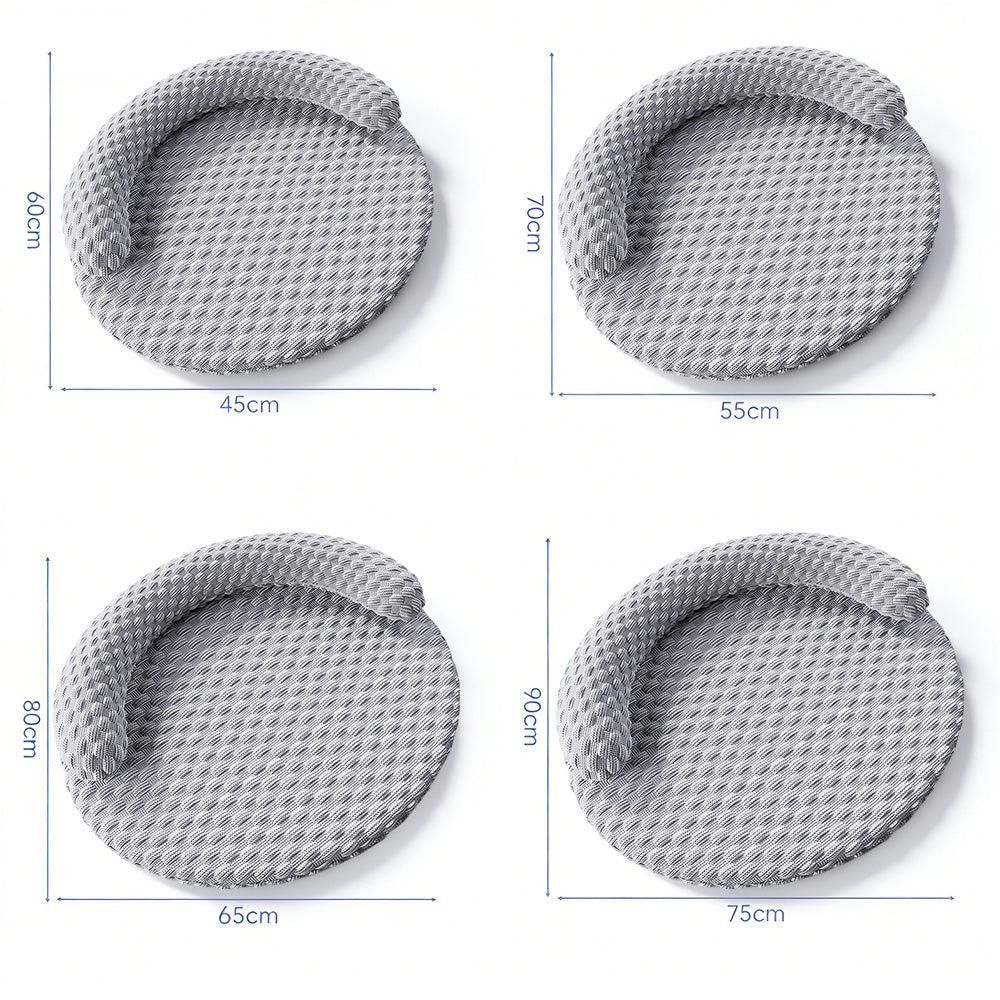 Washable Cooling Pet Bed with Removable Cover for Dogs & Cats - Dark Gray - XL