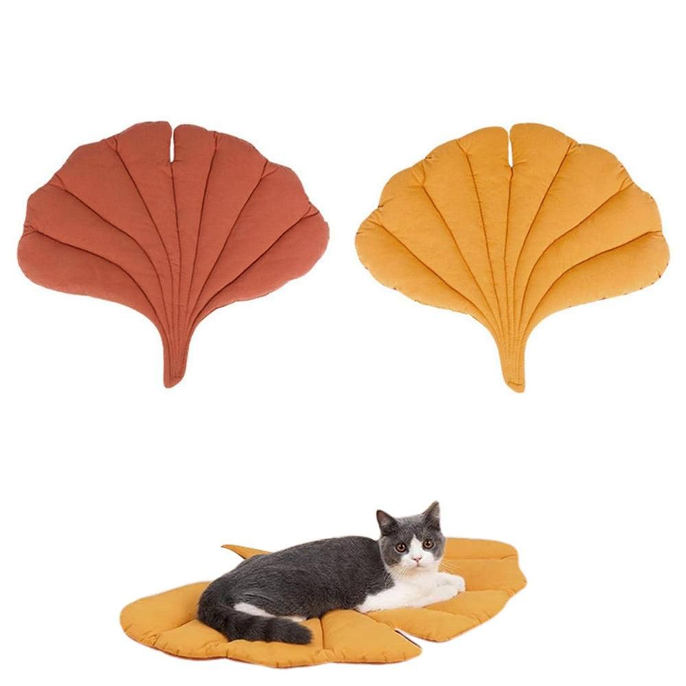 Double-Sided Available Pet Mattress Pad Leaf Shape Puppy Cat Bed Mat Style 1