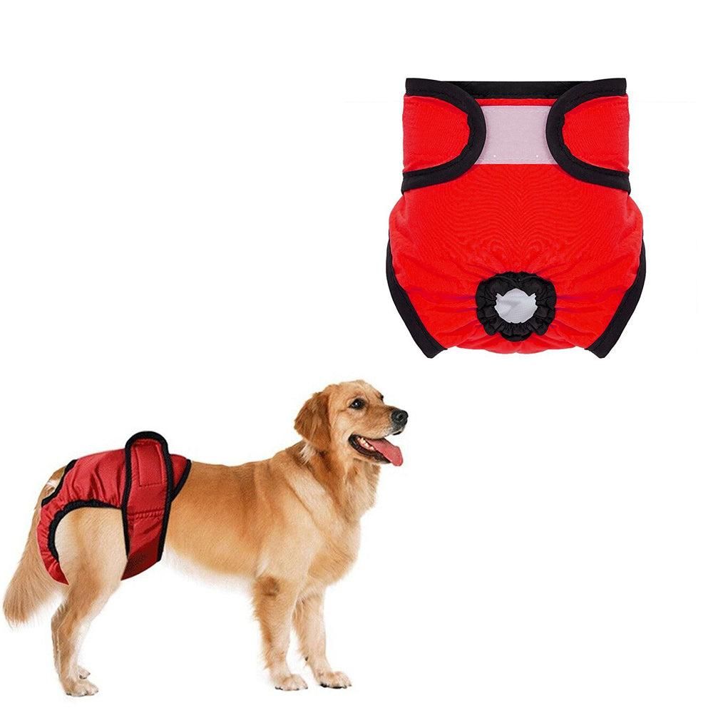 Washable Female Pet Nappy Diaper Dog Cat Physiological Pants Yellow - M