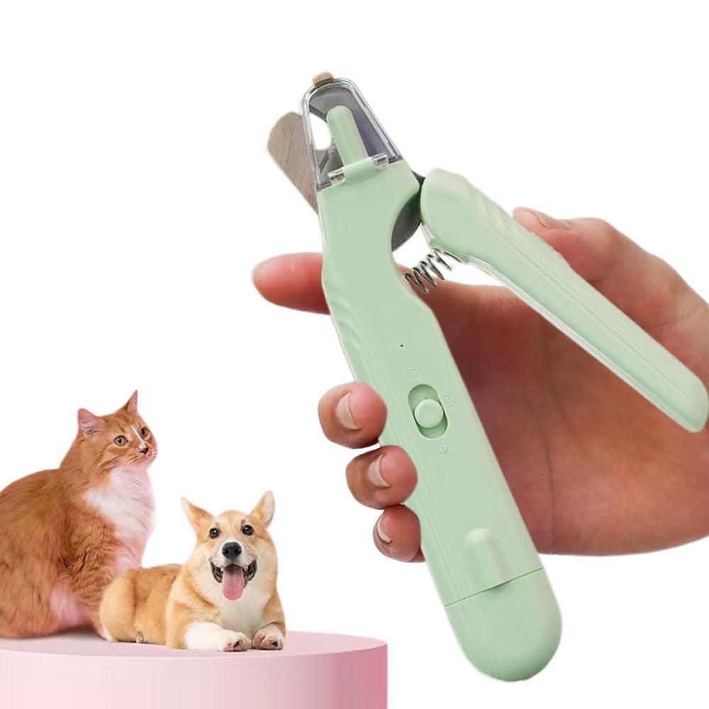 2-in-1 Pet Nail Grinder with LED Lights USB Rechargeable Dog Nail Clippers Cats Claw Trimmer Pink
