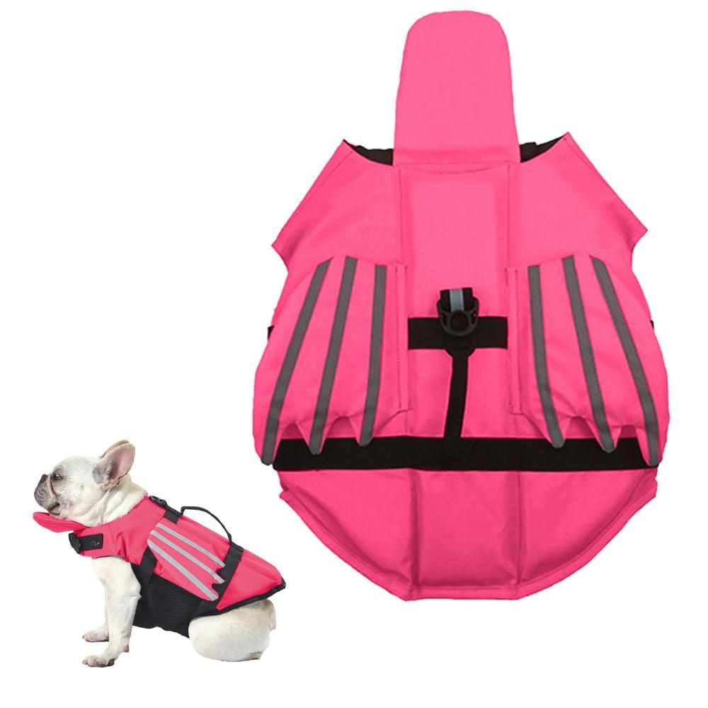 Dog Life Jacket Wings Pet Life Vest Adjustable Dog Flotation Swim Vest Blue - L