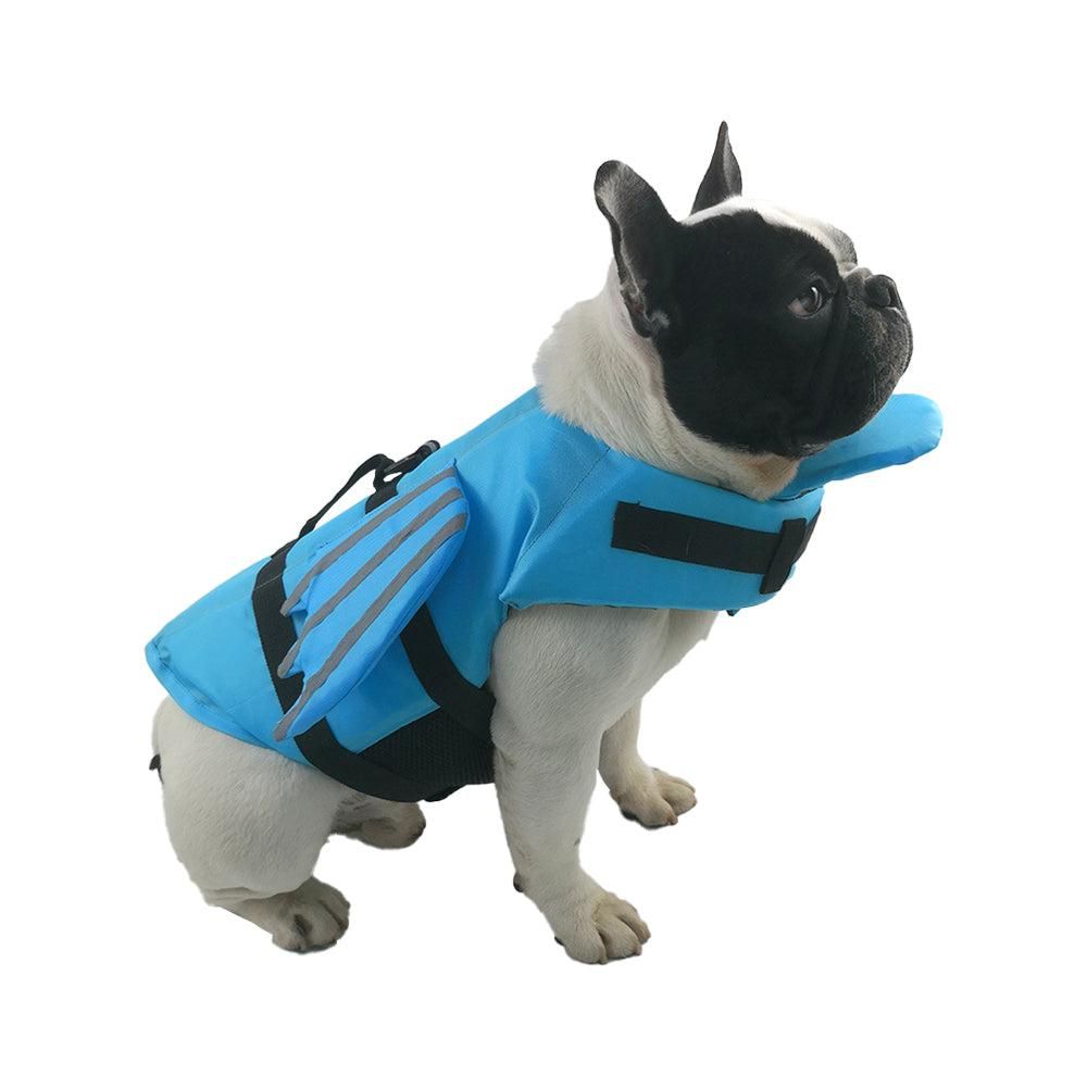 Dog Life Jacket Wings Pet Life Vest Adjustable Dog Flotation Swim Vest Blue - XL