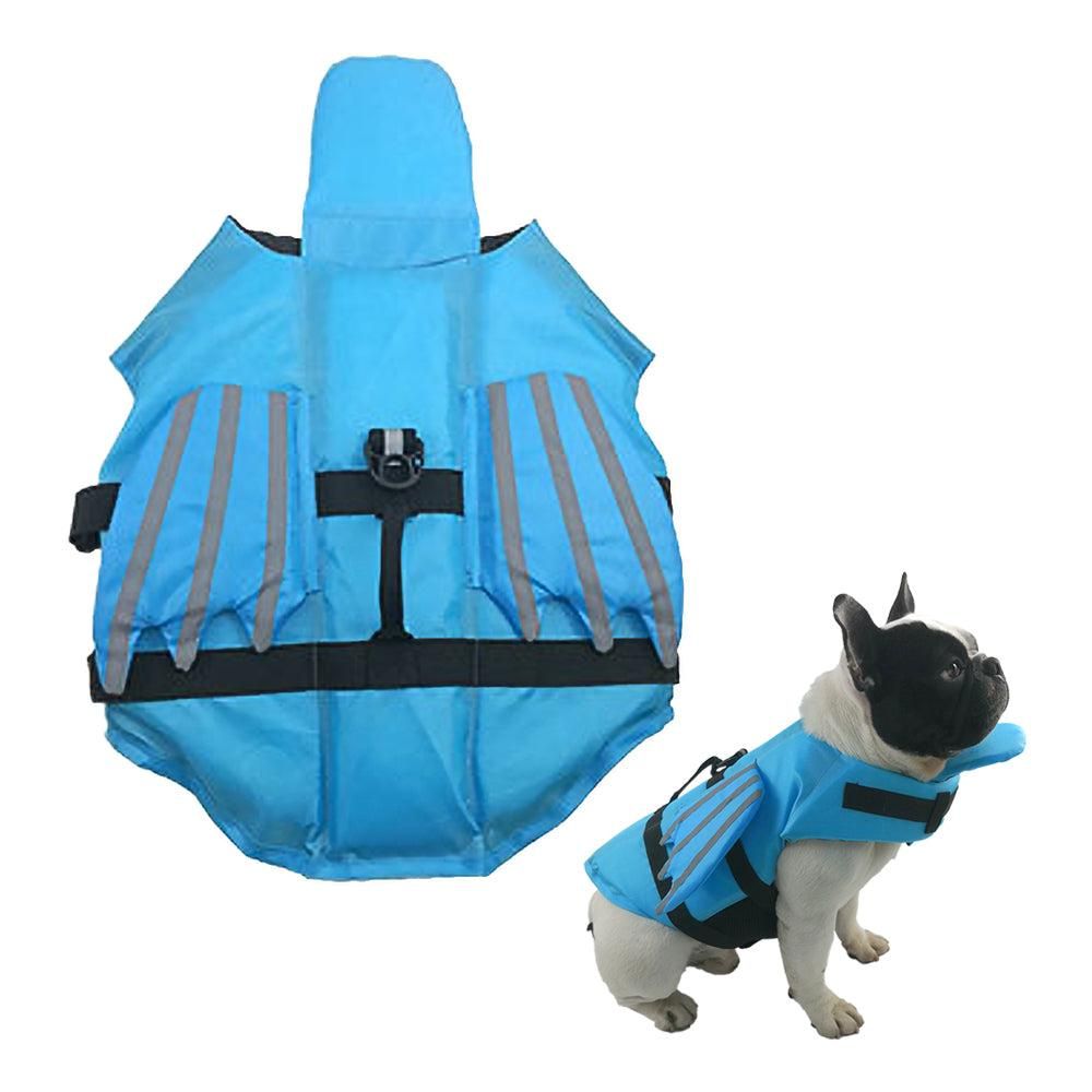 Dog Life Jacket Wings Pet Life Vest Adjustable Dog Flotation Swim Vest Blue - 2XL