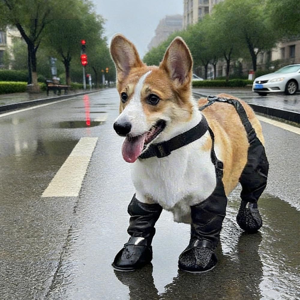 Waterproof Pet Boots Dog Rain Shoes for Outdoor Use - L