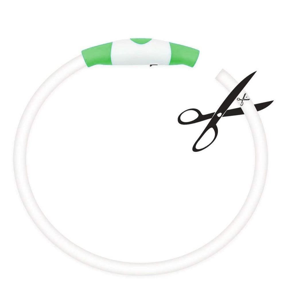 Light-Up Pet Dog Collars USB Rechargeable Pet Collar Adjustable Size Pet Collar Green - L
