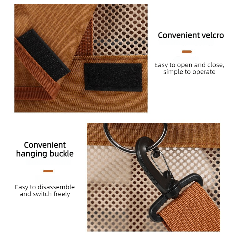 Multifunctional Pet Travel Bag: Large Capacity, Breathable, Portable, Handheld or Crossbody Pet Bag - Brown
